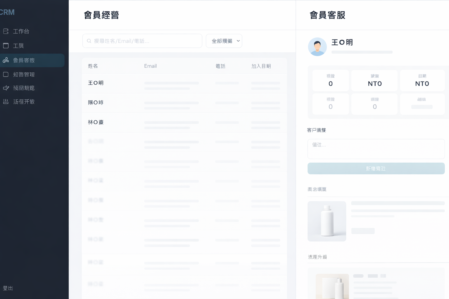 CRM 會員客服修圖概念圖